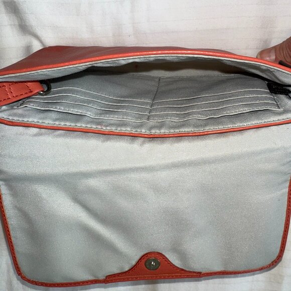 Coach Salmon Pink Leather Wristlet Clutch - Picture 3 of 5